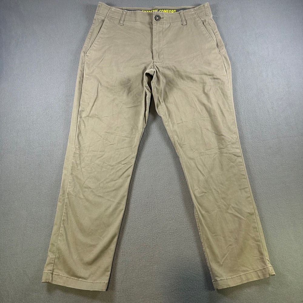 Lee Extreme Comfort Relaxed Fit Khaki Pants Mens 33x30 Tan Performance Chino